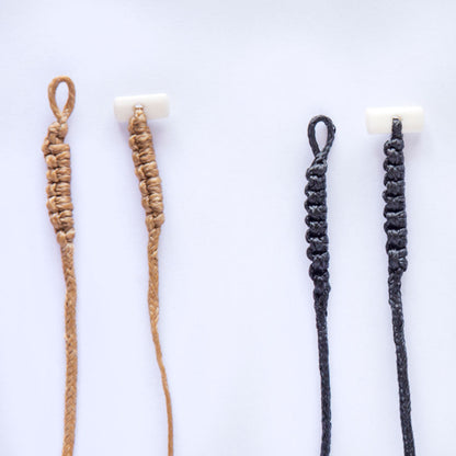 Braid Cords with Bone Toggles -C2 Natural/Tan / Fine (1.2mm)