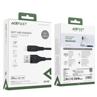 Acefast USB to Lightning Fast Charging Cable 2.4A 1.2m