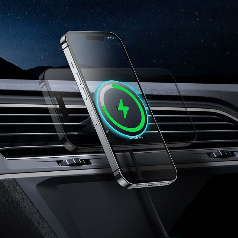 Baseus 15W Wireless Charging Magnetic Phone Holder with 25W USB-C Car Charger