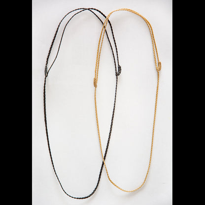 Adjustable Bound Plaited Cords - C6 Black