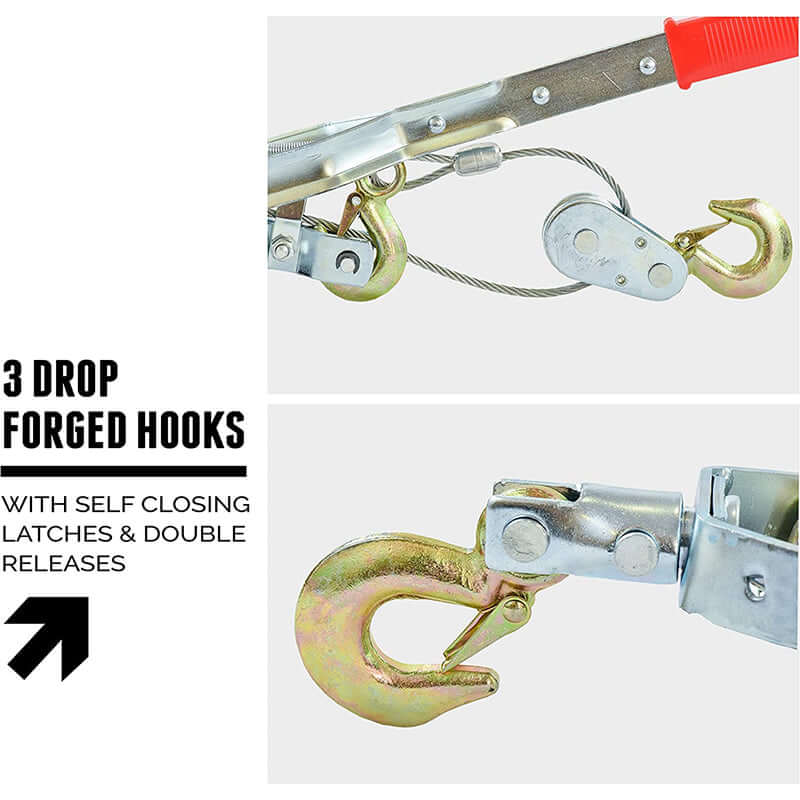 Self closing safety hooks