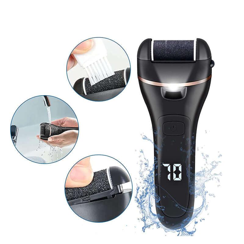 Rechargeable foot file with USB cable