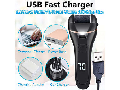 Electric foot file with fine grinding head