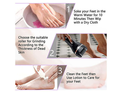 Coarse roller head for callus removal