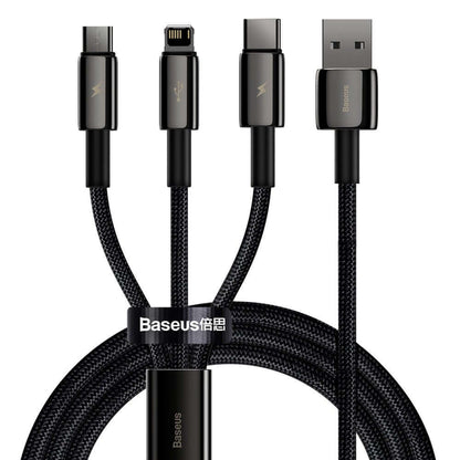 3 in 1 USB To Lightning / Micro USB / Type-C Multi 3.5A Fast Charging Cable 1.5M