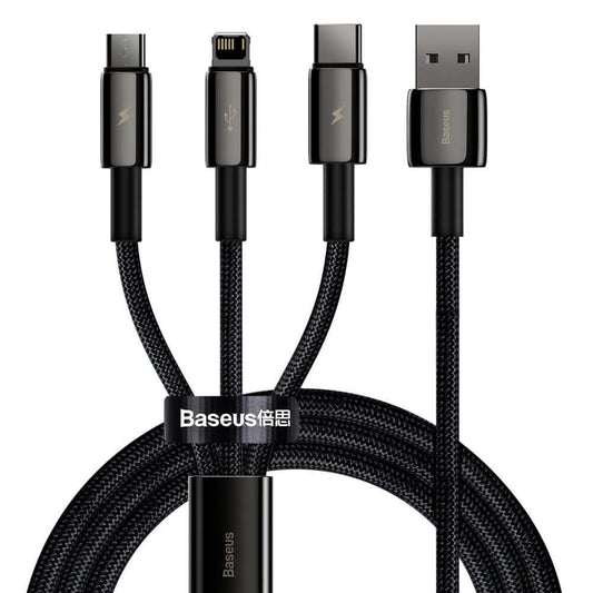 3 in 1 USB To Lightning / Micro USB / Type-C Multi 3.5A Fast Charging Cable 1.5M