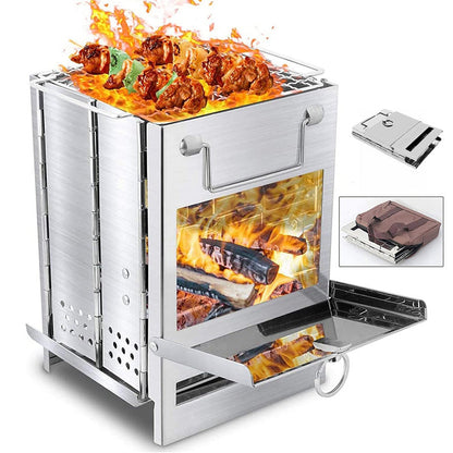 Camping Stove Camp Wood BBQ Grill