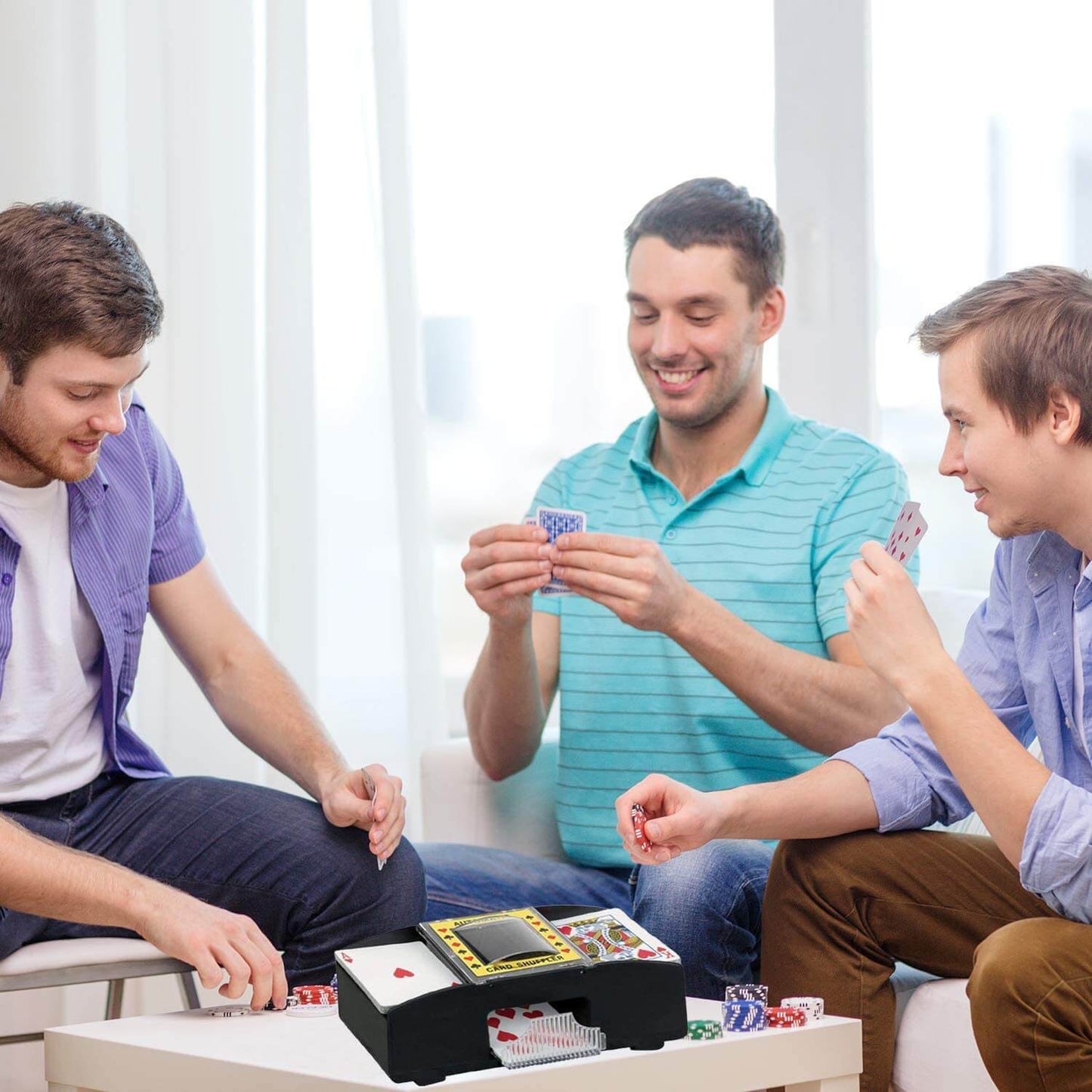 Portable card shuffler