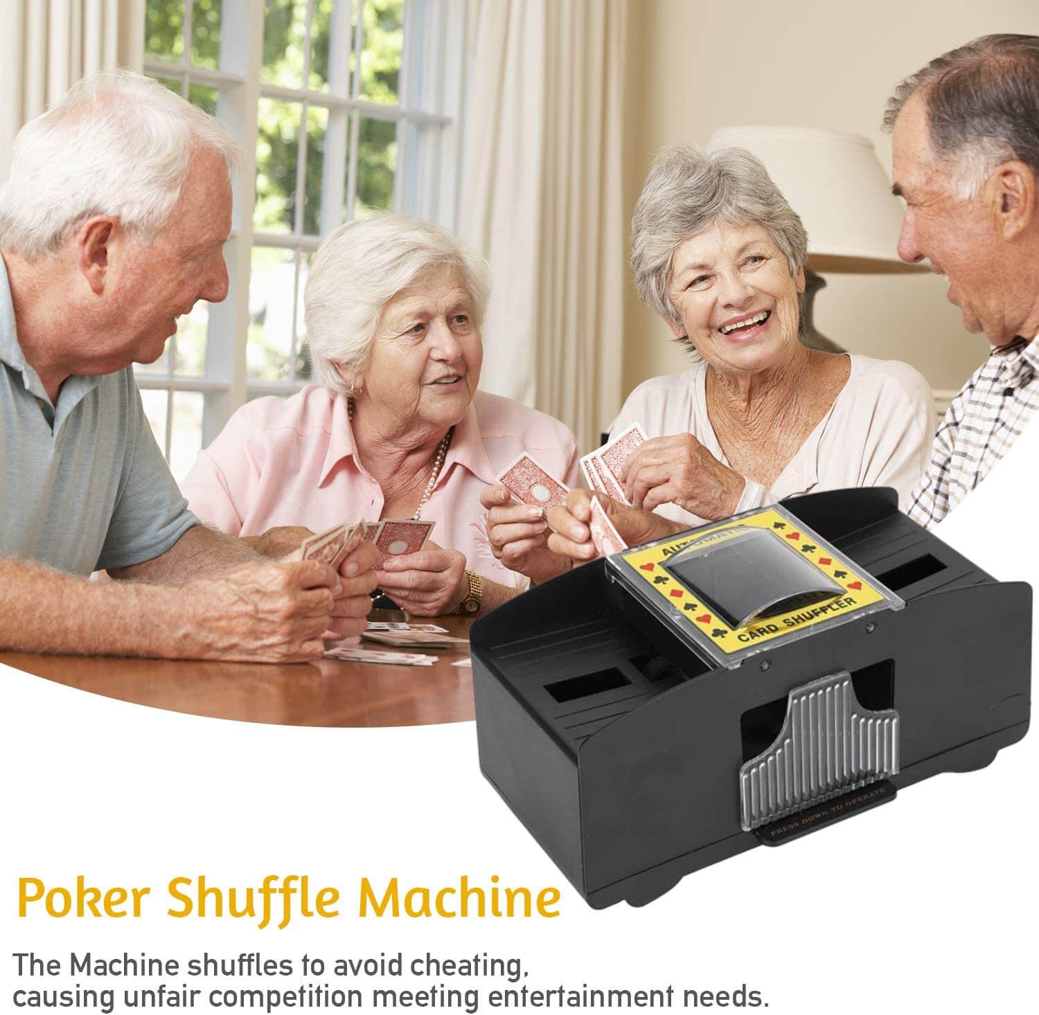 Easy push button shuffler
