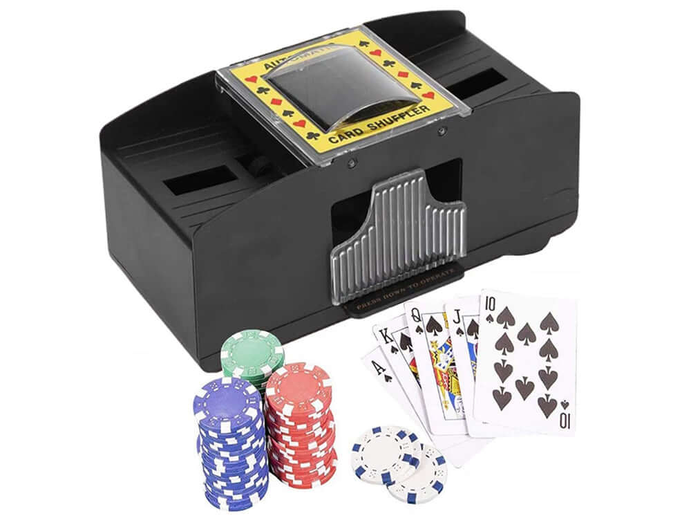 Compact card shuffler size