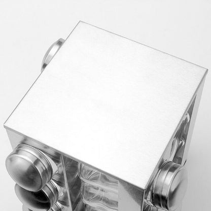 Spice Rack Stand Carousel Rotating Spice Rack Stand Glass 16 Jars