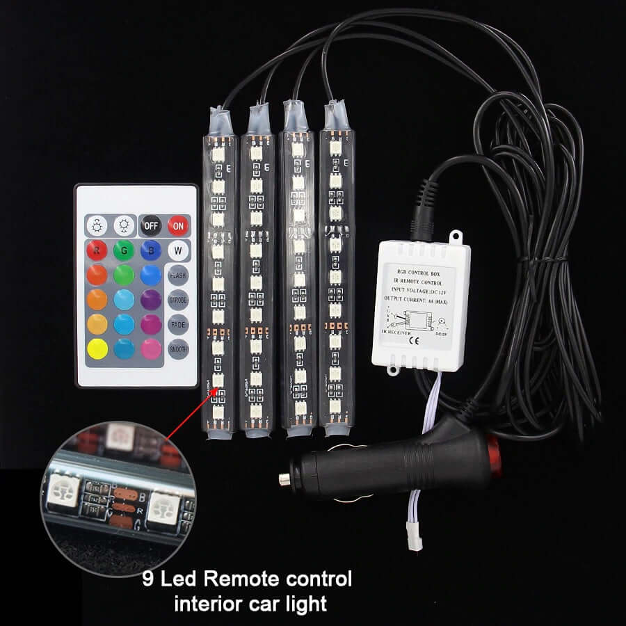 LED strip lights with remote