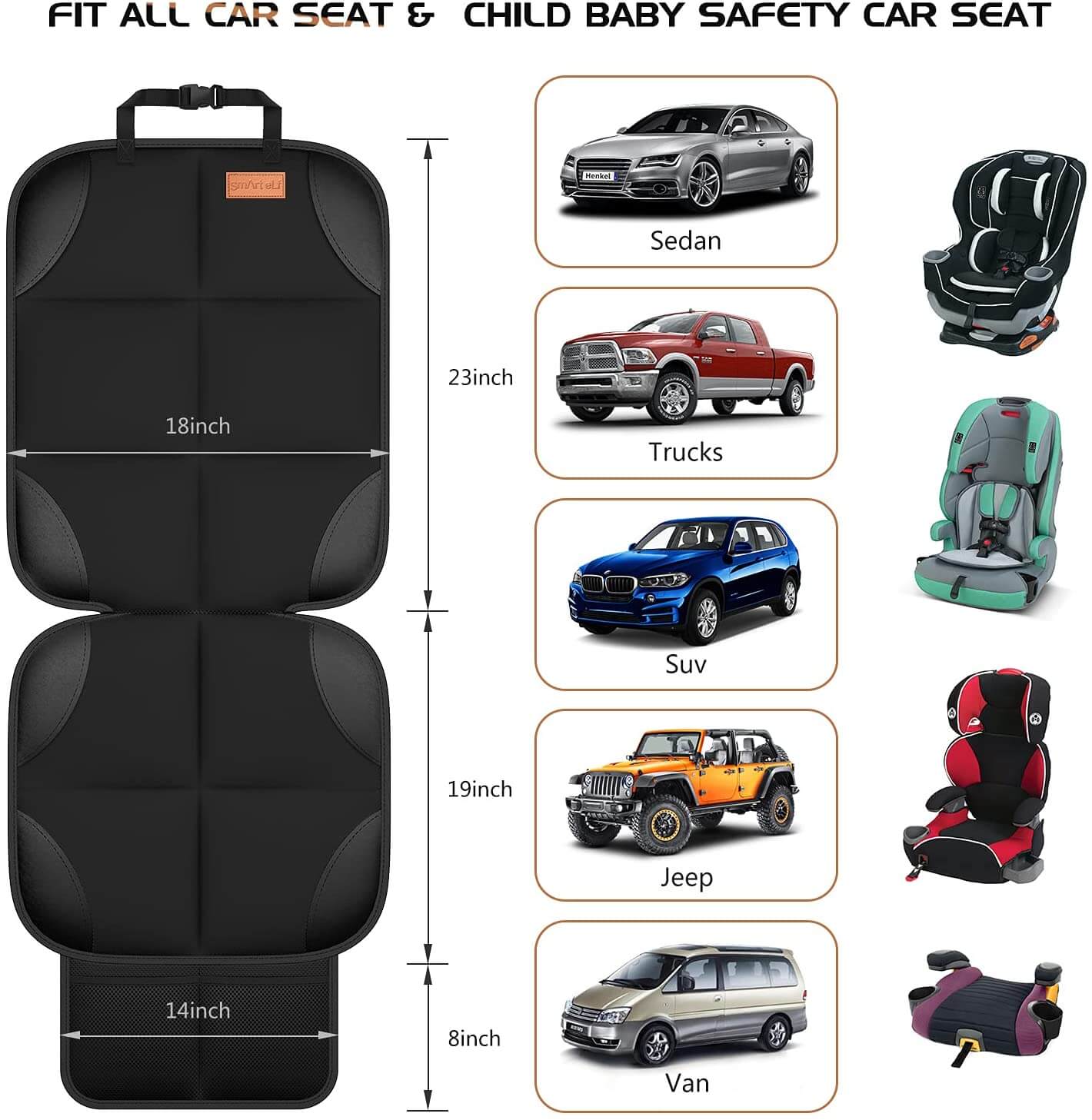car seat cover with mesh pockets