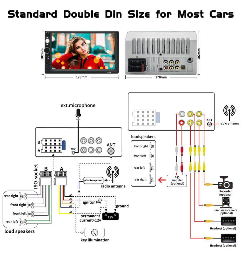 car stereo with AUX input