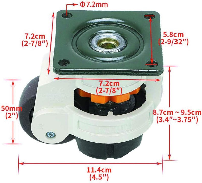 Caster wheel with 360 swivel
