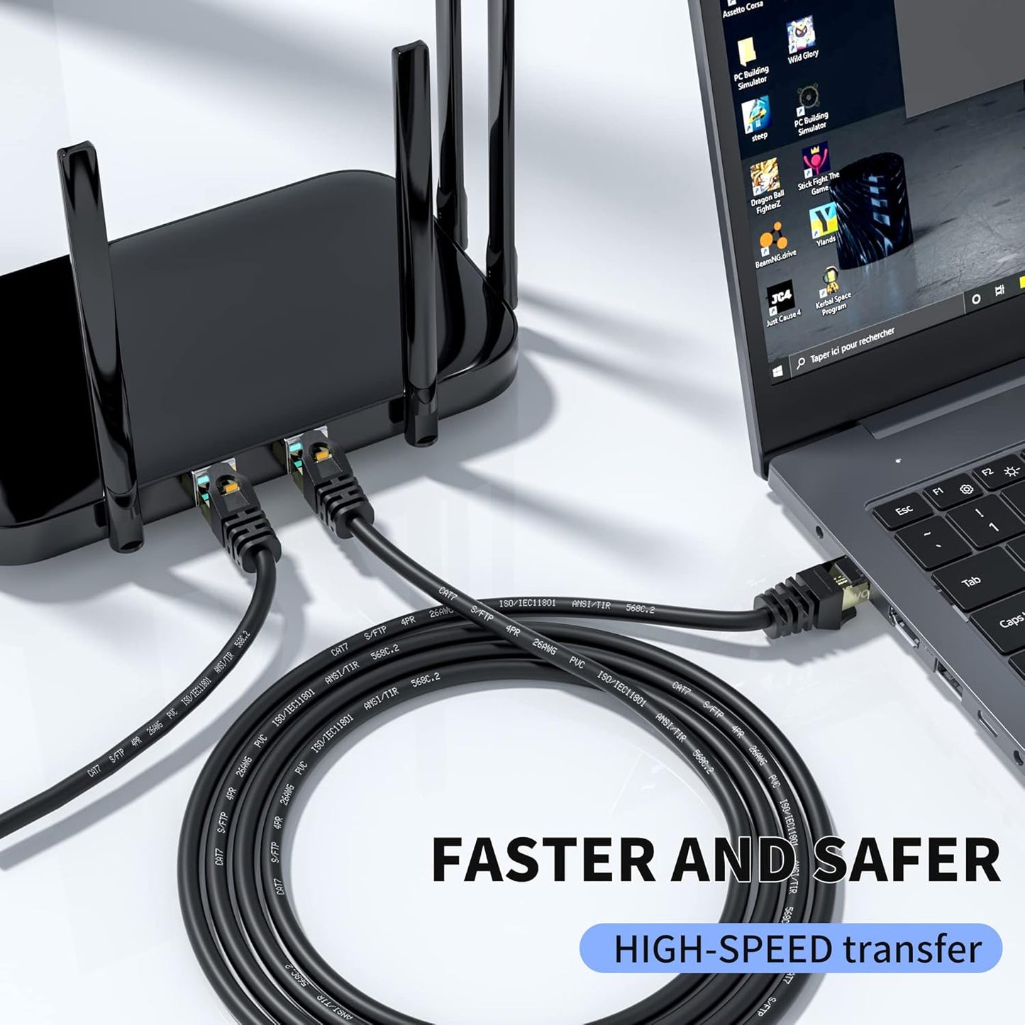 LAN Cable CAT7 Ethernet Cable 5 Meter