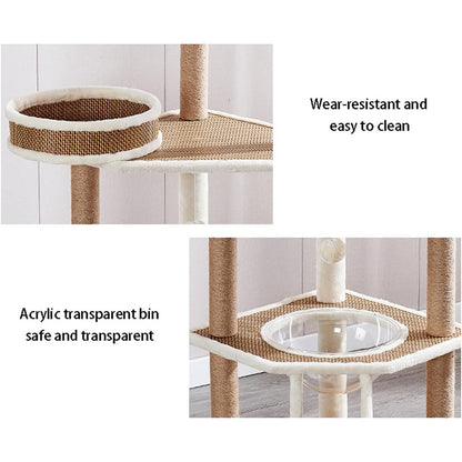 Cat Tree House Scratching Post Condo