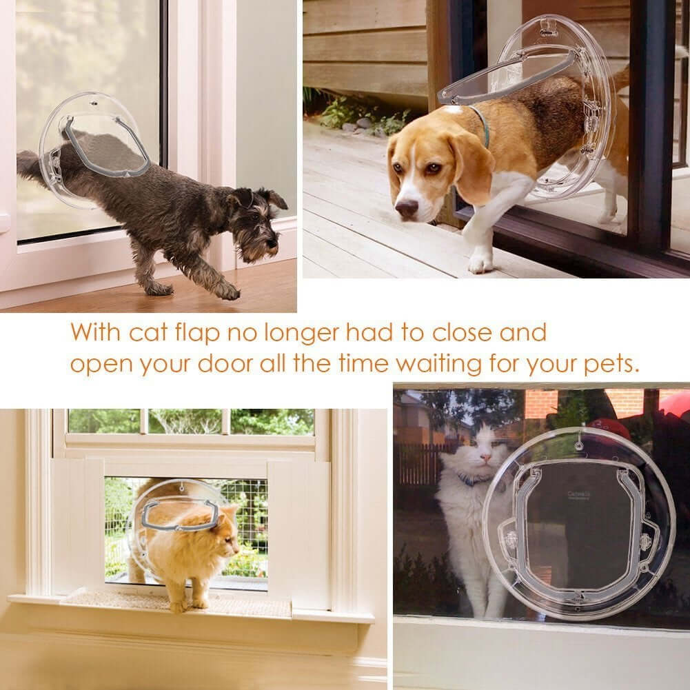 Lockable dog flap door