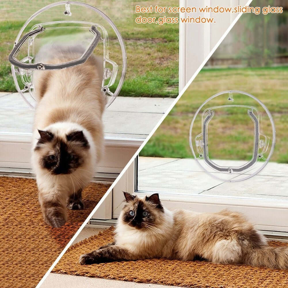 Transparent pet door flap