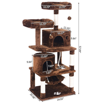 Cat Tree House Scratching Post Tree Play House