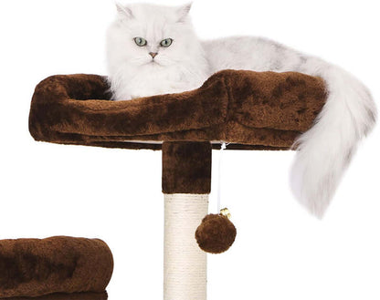 Cat Tree House with Scratching Posts Hammock - The Shopsite