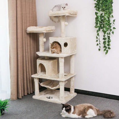 Cat Tree 150CM with Scratching Posts Hammock - The Shopsite