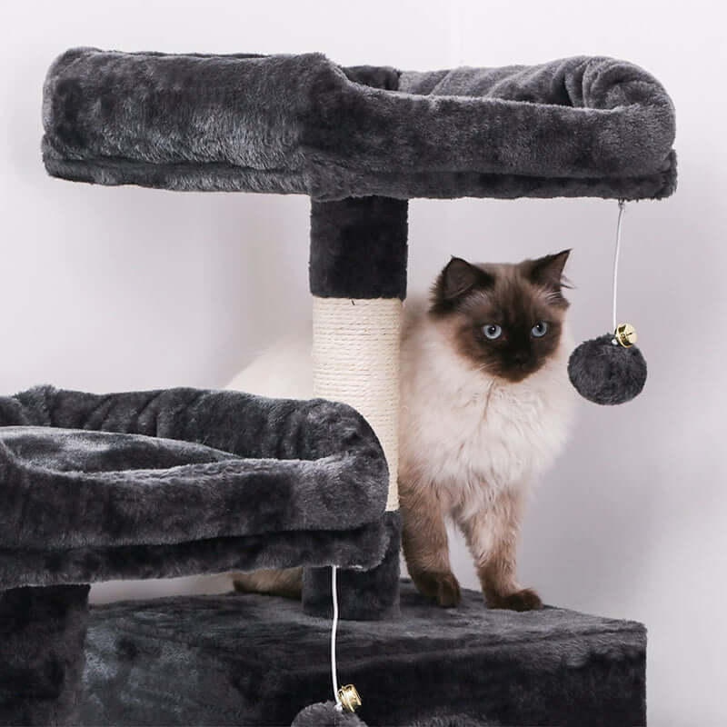 Cat Tree House with Scratching Posts Hammock - The Shopsite