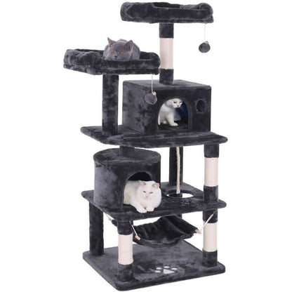 Cat Tree House with Scratching Posts Hammock - The Shopsite