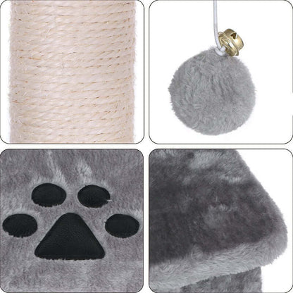 Cat Tree House with Scratching Posts Hammock - The Shopsite