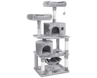 Cat Tree House with Scratching Posts Hammock