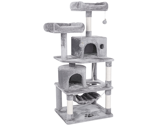Cat Tree House with Scratching Posts Hammock
