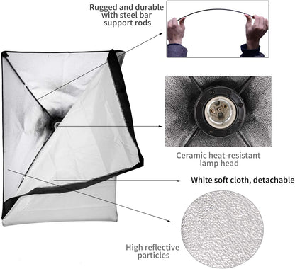 Softbox Lighting Kit Professional Photography Light Studio Kits