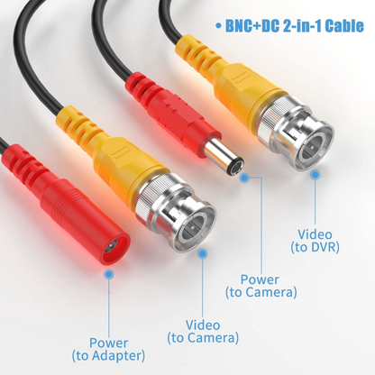 CCTV Cable For Security Camera, CCTV, DVR, Surveillance System 20M