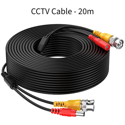 CCTV Cable For Security Camera, CCTV, DVR, Surveillance System 20M