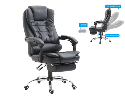 Ergonomic Gaming Office Chair – Adjustable PU Leather Computer Chair, Black