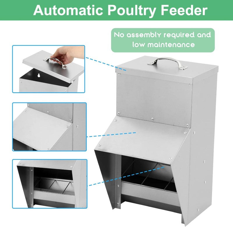 galvanized steel poultry feeder