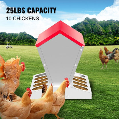 durable metal poultry feeder