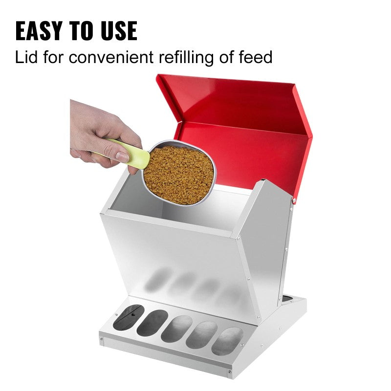chicken feeder with water fountains