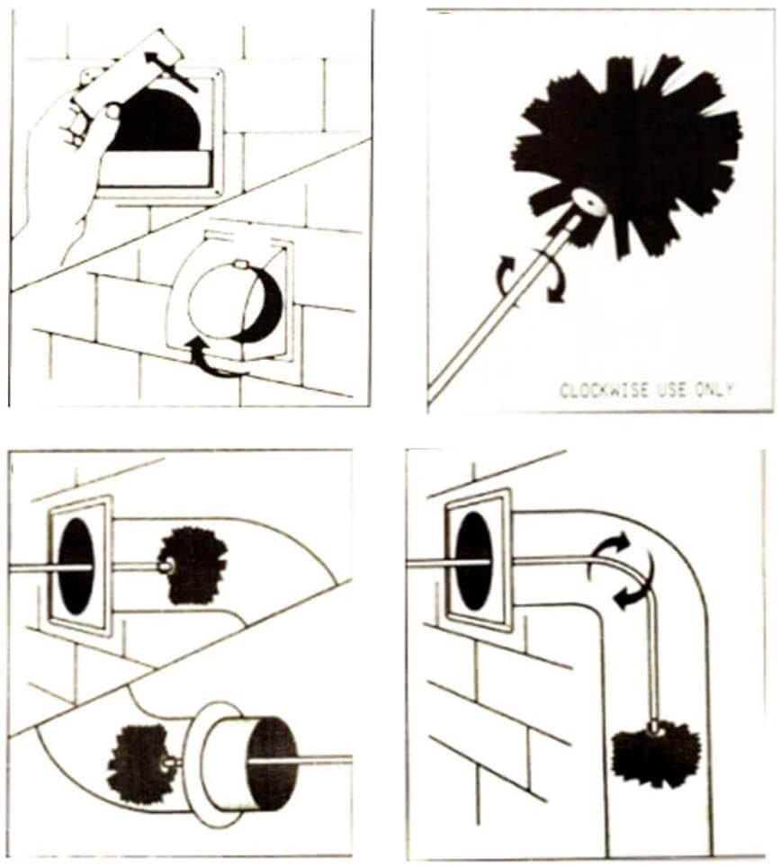 Flexible Dryer Vent Chimney Cleaning Brush Kit - The Shopsite