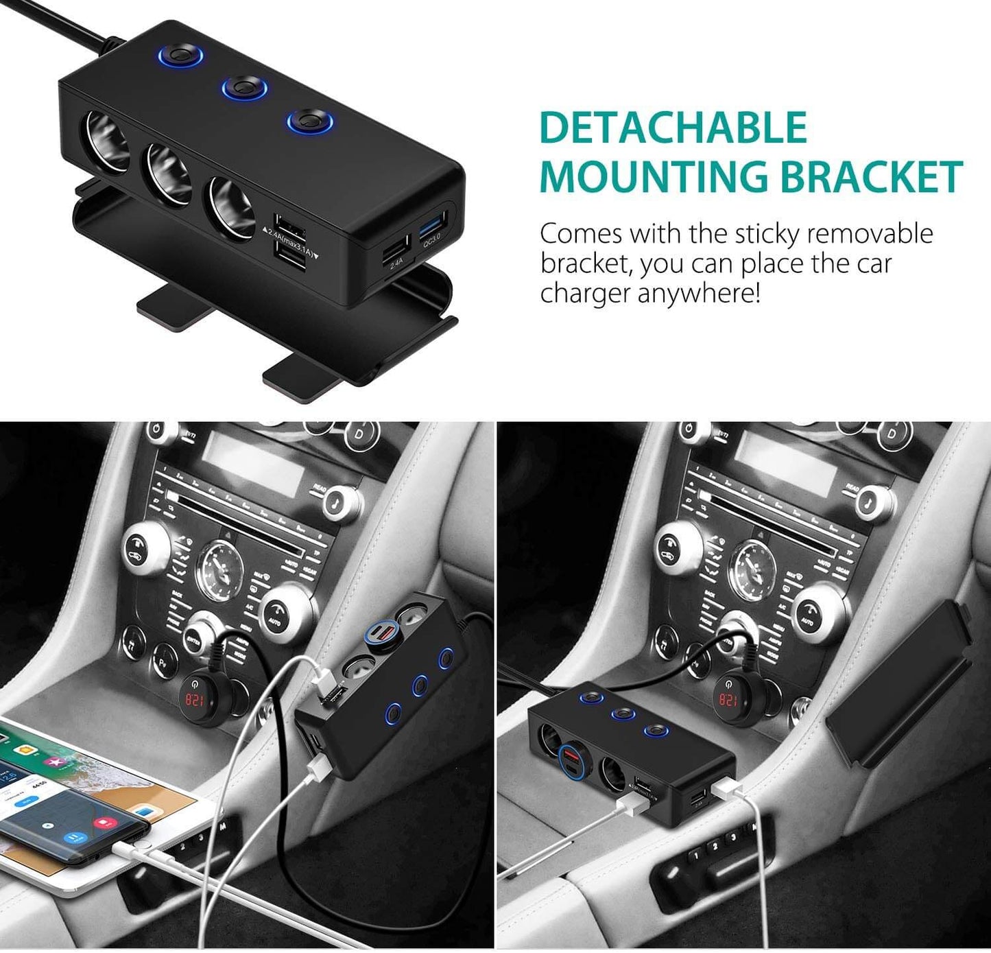 Adapter with four USB ports