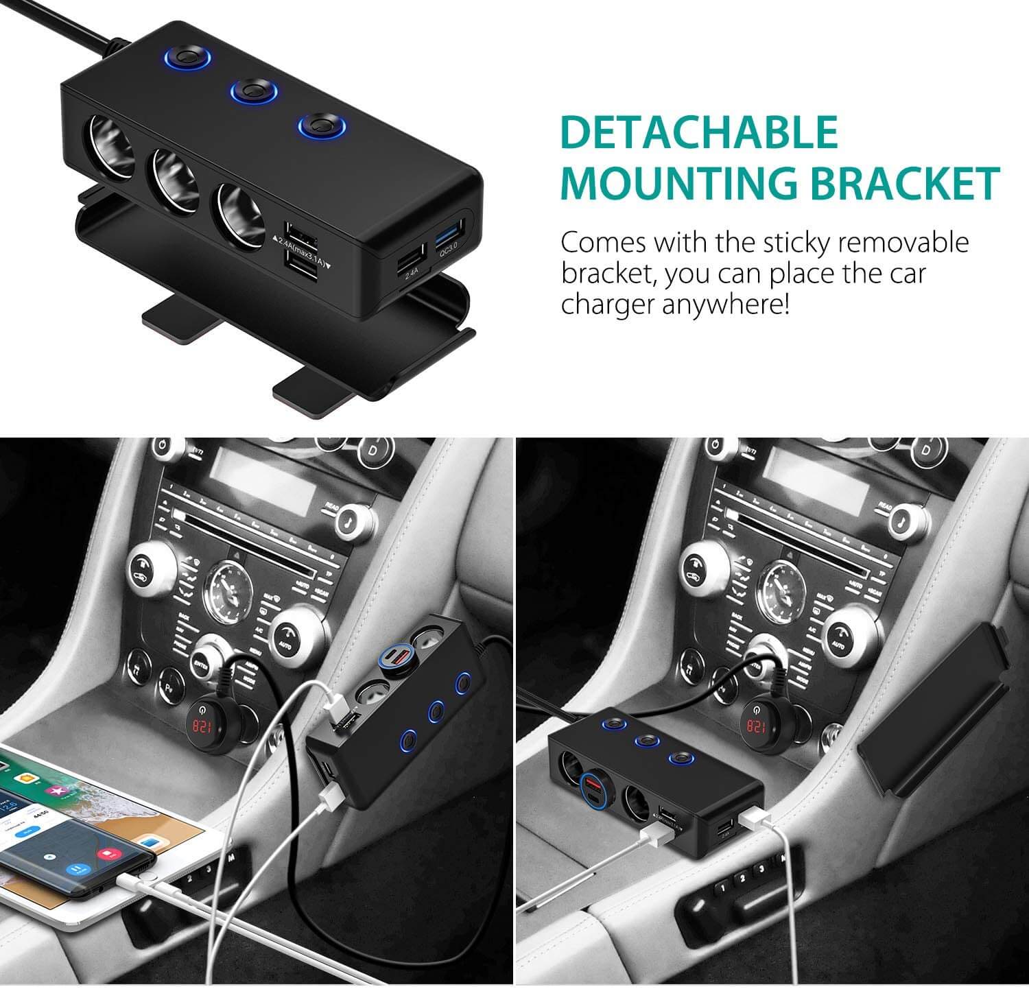 Adapter with four USB ports