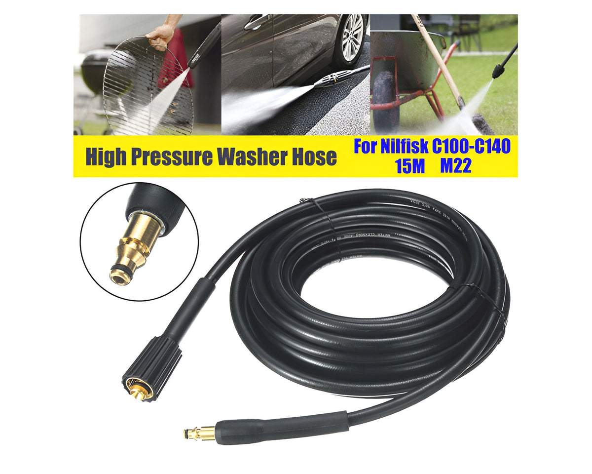Pressure Washer Hose 15M M22 Hose for Nilfisk C100 C110 C120 C130 C140