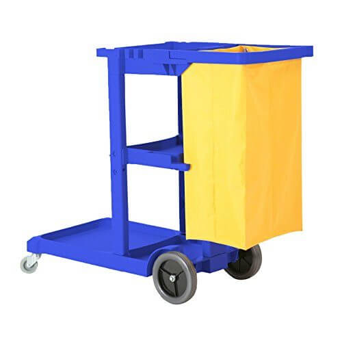 plastic cleaning trolley
