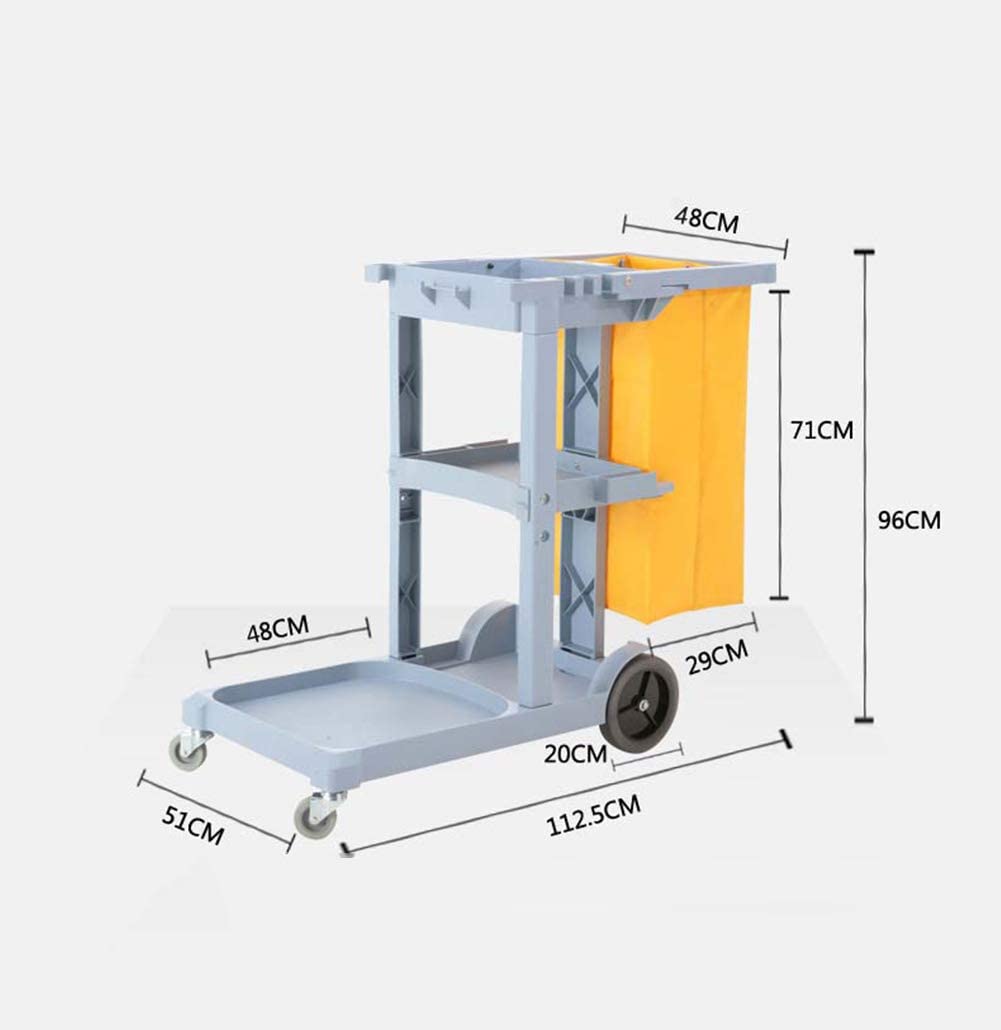 cleaning trolley with mop holder