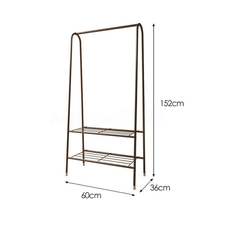 Cloth Rack Garment Rack Metal Coffee color - The Shopsite