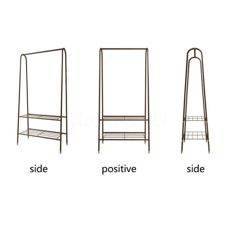 Cloth Rack Garment Rack Metal Coffee color - The Shopsite