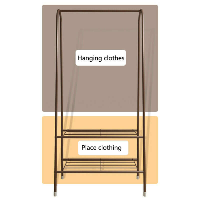 Cloth Rack Garment Rack Metal Coffee color - The Shopsite