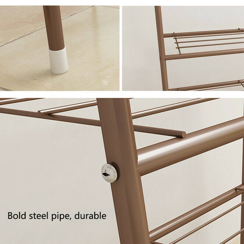 Cloth Rack Garment Rack Metal Coffee color - The Shopsite