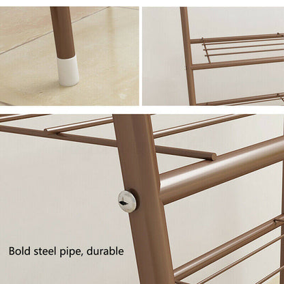 Cloth Rack Garment Rack Metal Coffee color - The Shopsite