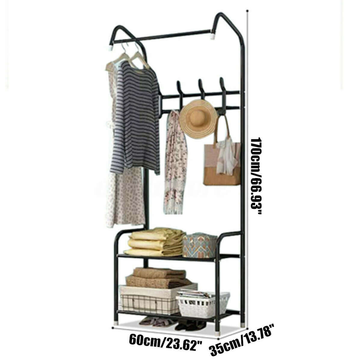 Cloth Rack Garment Rack Garment Clothes Holder Hanger Floor Stand Organizer - The Shopsite